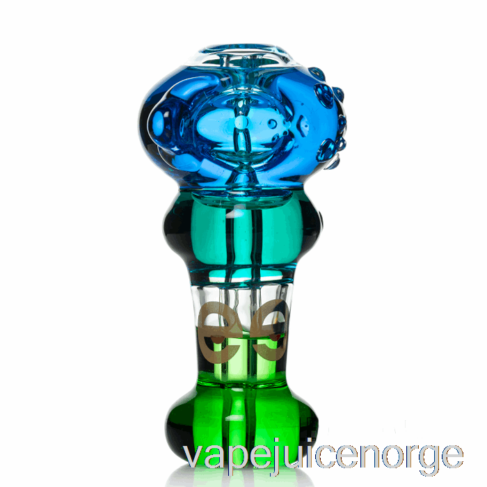 Vape Uten Nikotin Cheech Glass Trippel Frysbar Skje Håndpipe Blå/blå/grønn